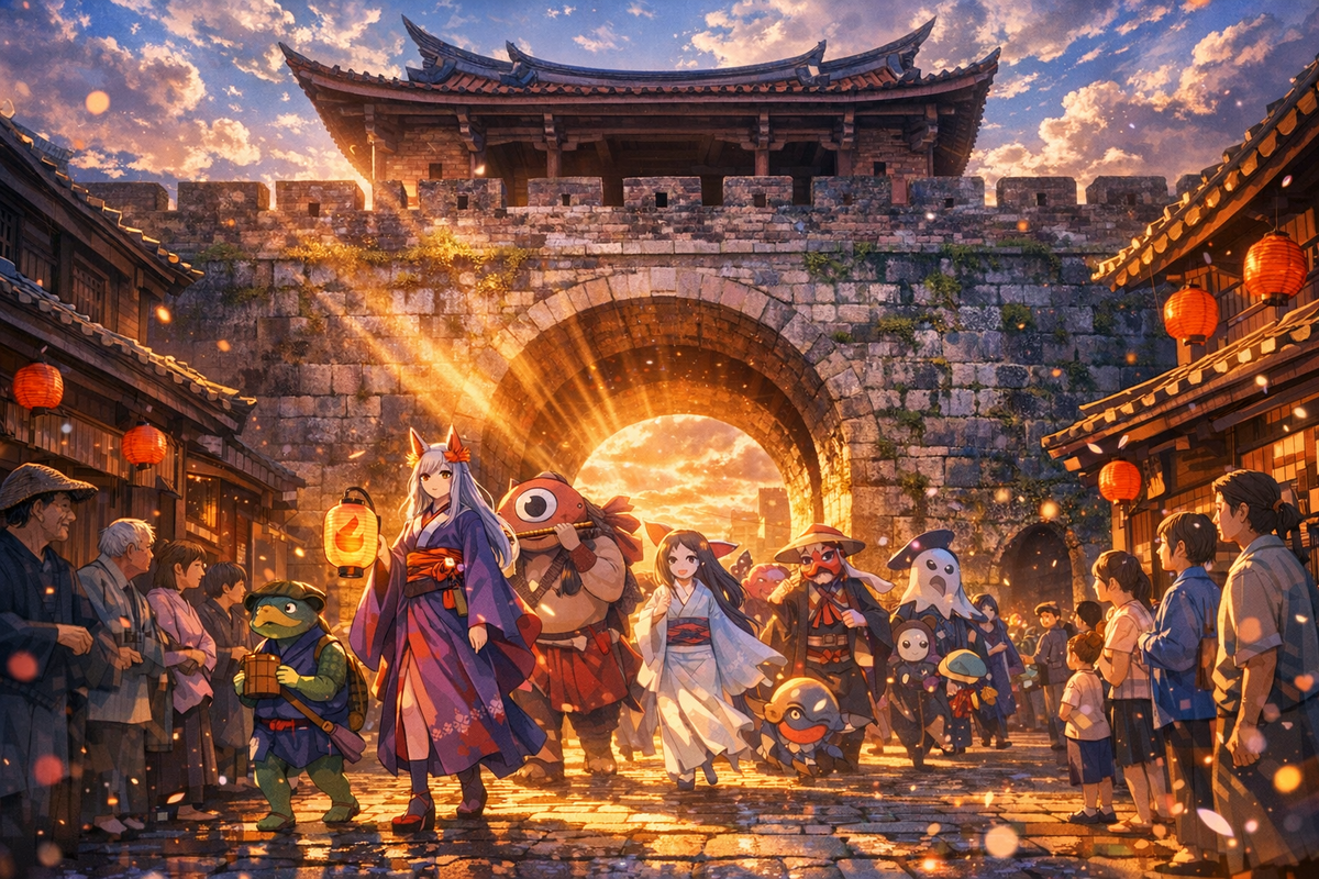 大阪妖怪踩街為何選在恆春城門下