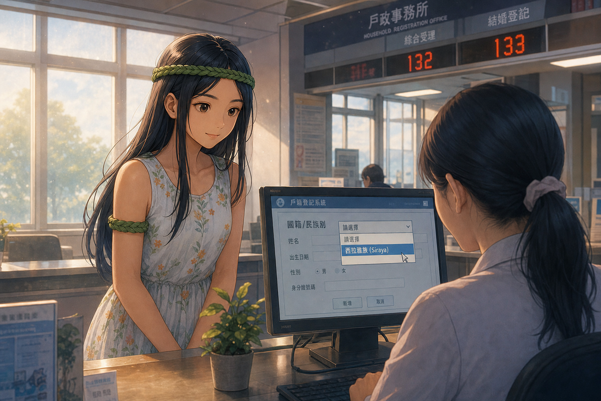 戶籍欄位空了三十年，今天終於填上西拉雅