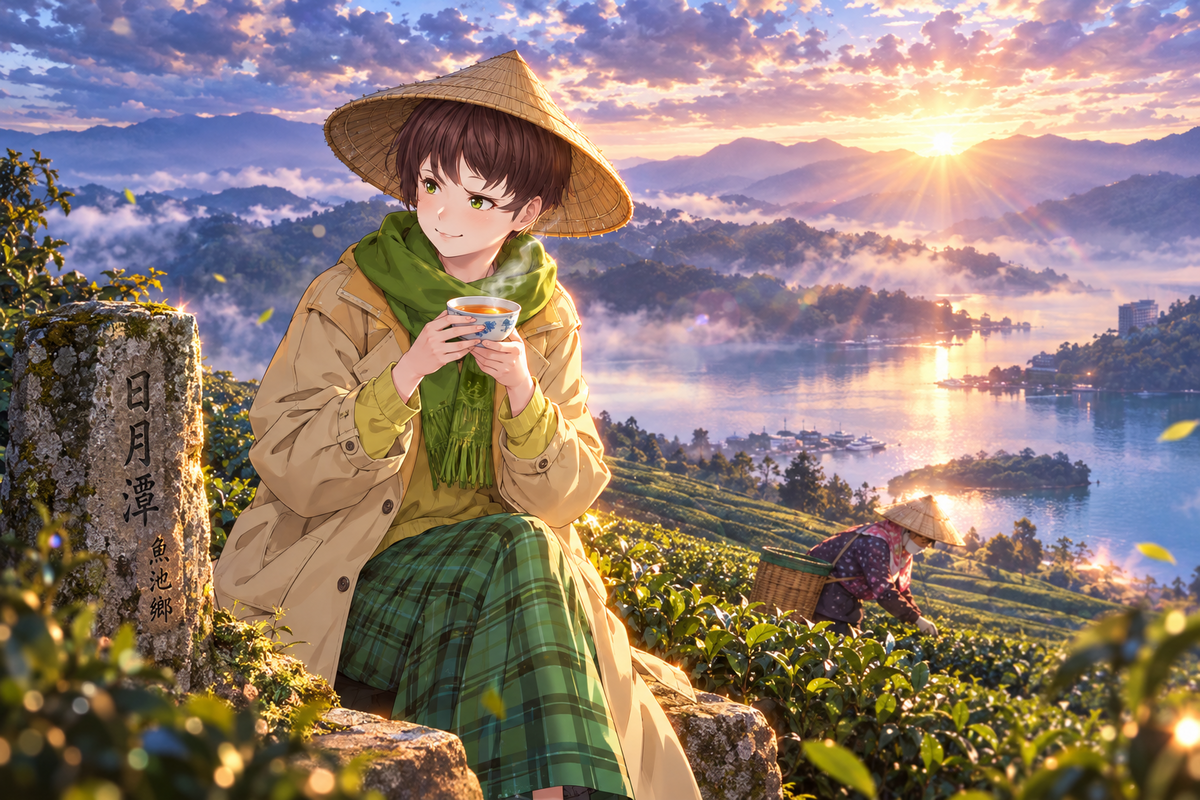 新井耕吉郎紀念碑，立在一杯紅茶的源頭